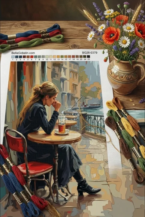 Pariser Café in herbstlicher Stimmung