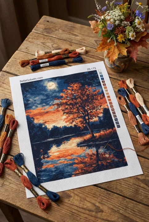 Landschaft im Mondlicht