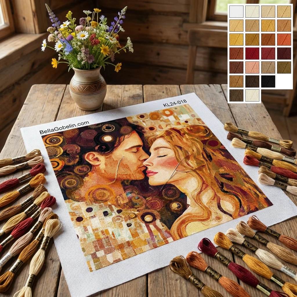 Klimt-Stil: Kuss-Variationen – KL24-018