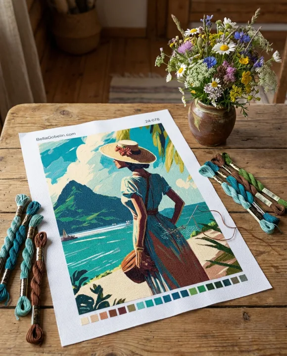 Eine Dame in Bora Bora