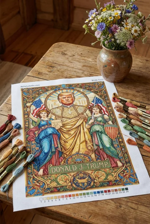 Jugendstil Trump Gobelin