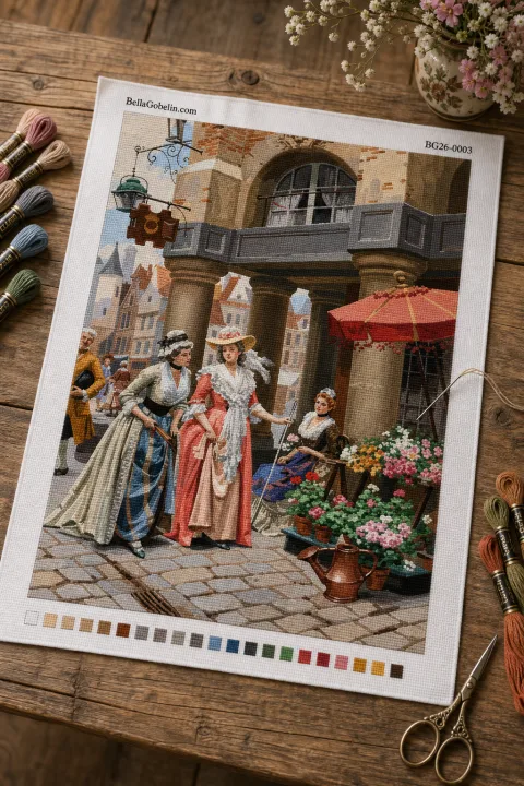 Henry Victor Lesure – Die Blumenhändler – Reproduktion – BG26-0003