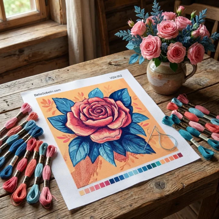 Die blauschattierte Rose