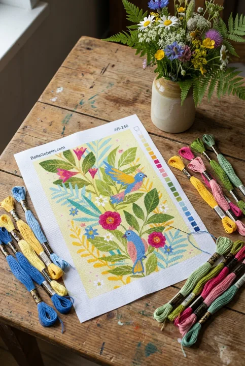 Vögel und Blumen – AR-246
