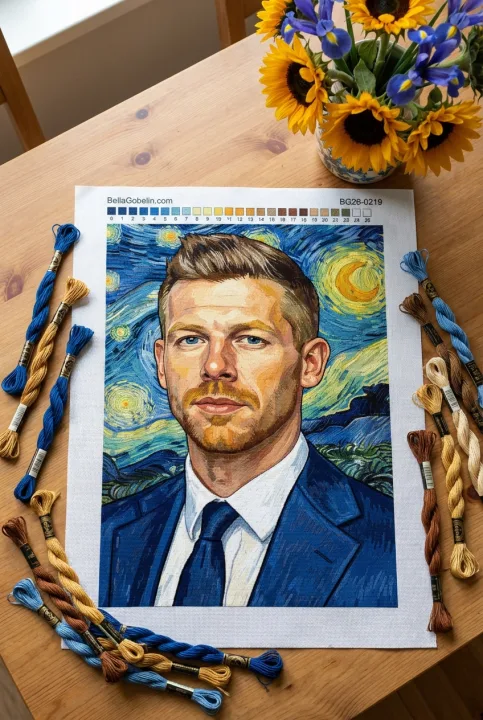 Porträt im Stil von Van Gogh