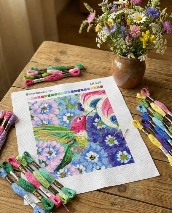 Kolibri und die Blumen