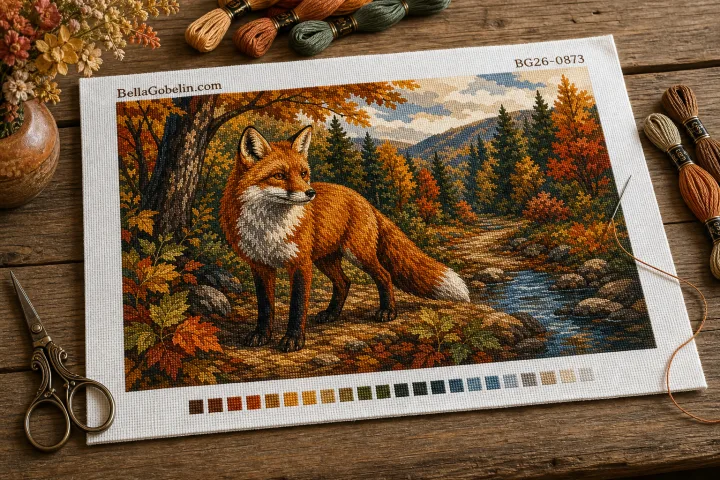 Fuchs im herbstlichen Wald