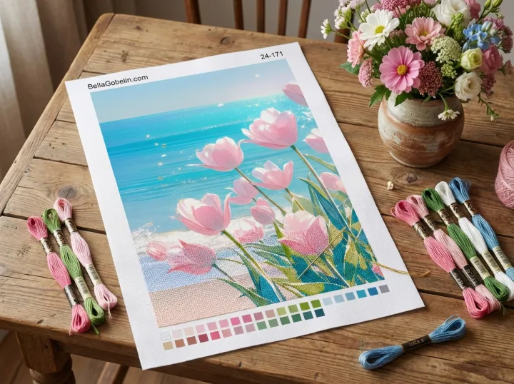 Blumen am Strand