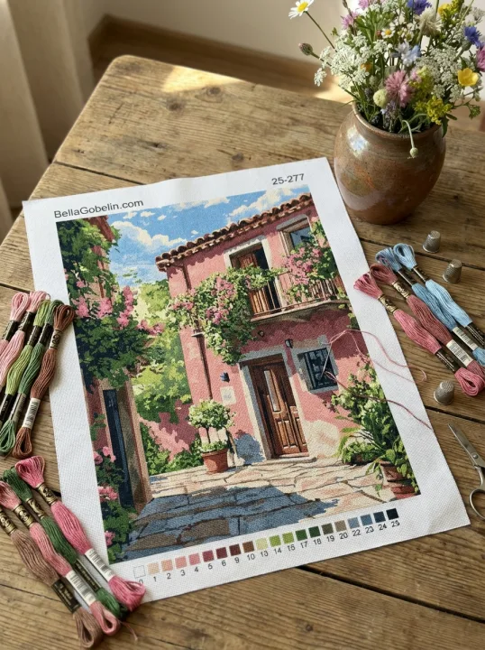 Blumige mediterrane Straßenserie – 25-277