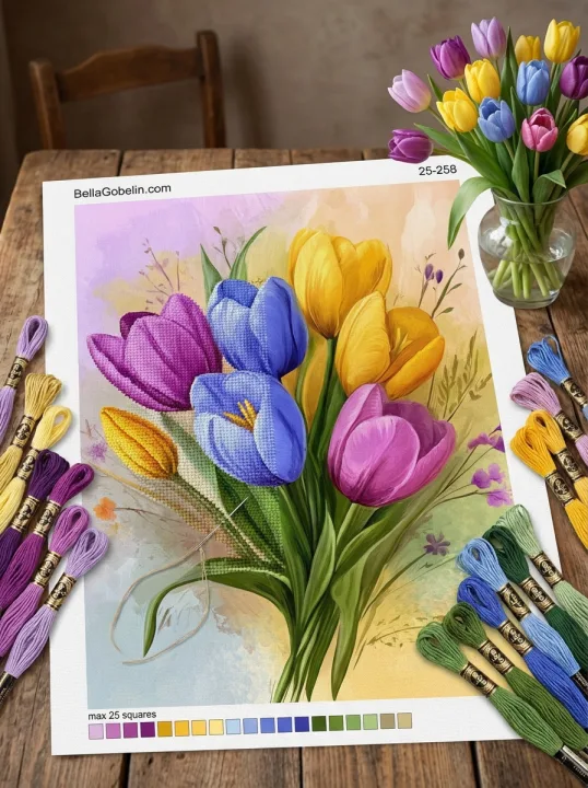 Bunte Tulpen – 25-258