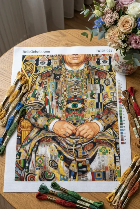Porträt im Stil von Gustav Klimt – BG26-0211