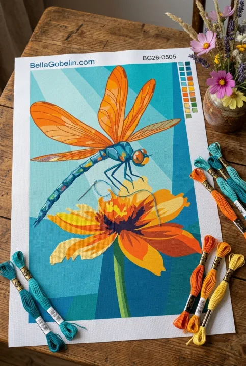 Libelle und Blume