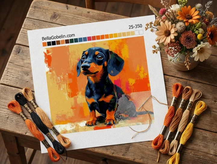 Dackel Porträt, Dackel Hund – 25-350