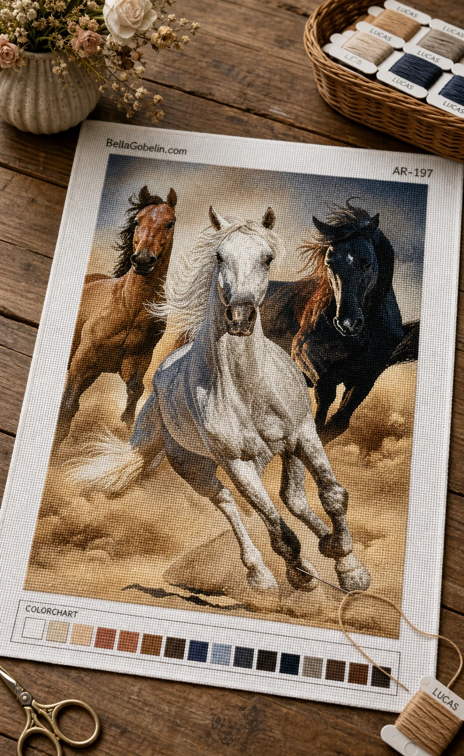 Illustration: Rasende Pferde