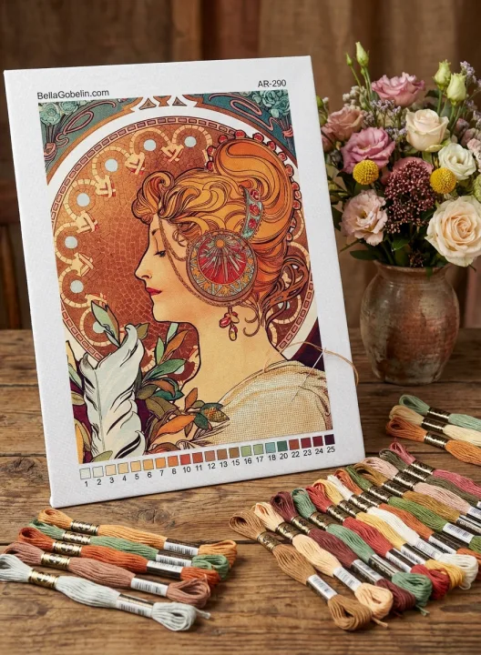 Bild im Stil von Alphonse Mucha – AR-290