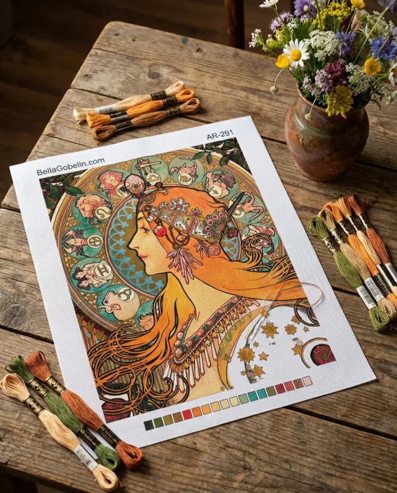 Bild im Stil von Alphonse Mucha – AR-291