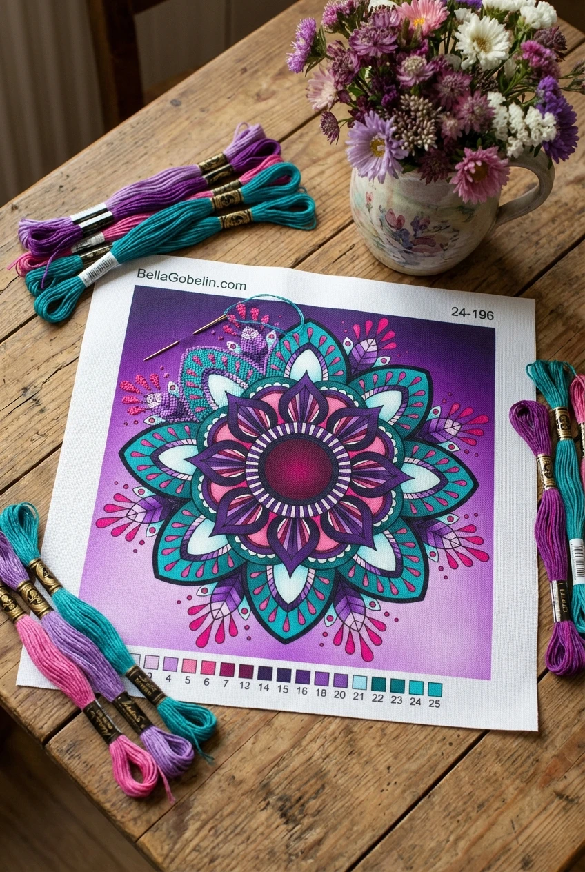 Mandala-Blumen Detail