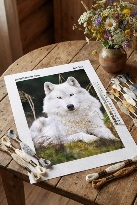 Weißer Wolf