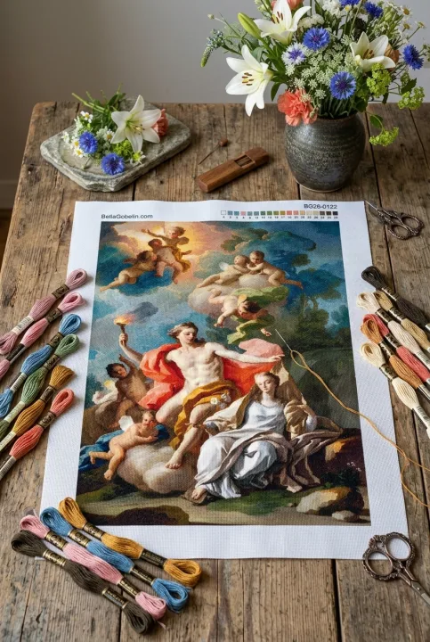 Anton Raphael Mengs – Apollo, Mnemosyne und die neun Musen Replik