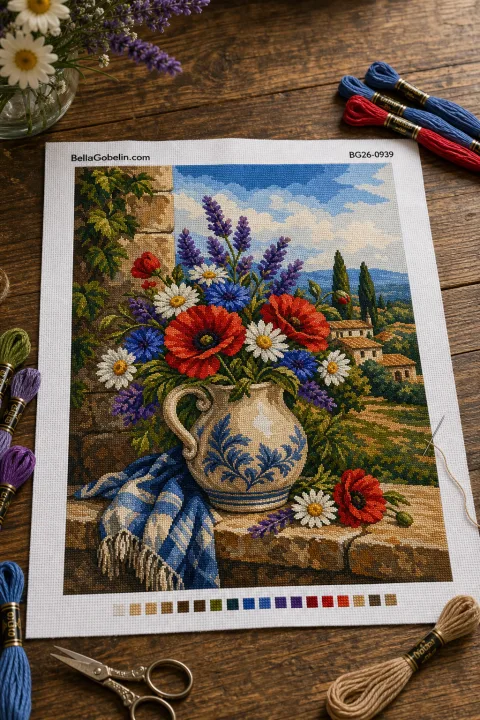 Mohnblumen-Mittelmeer-Blumenstrauß