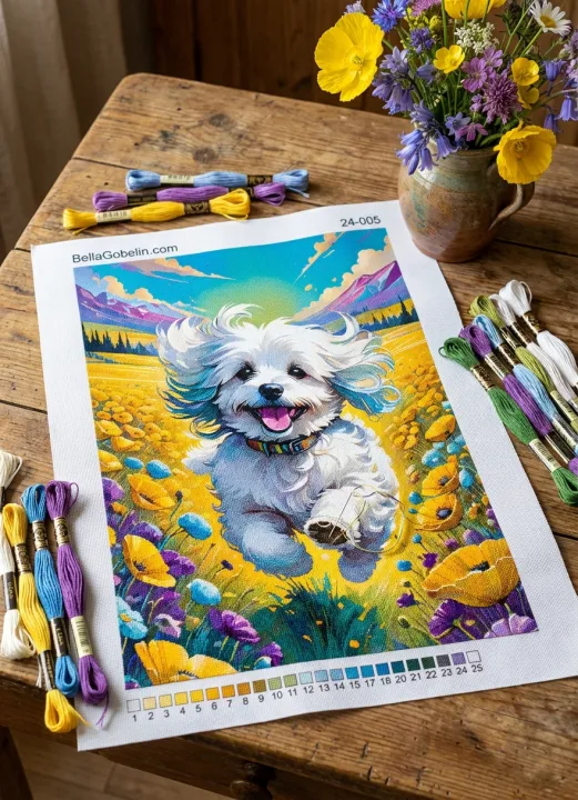 Fröhlicher kleiner Hund