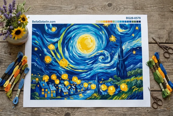 Vincent van Gogh - Sternennacht Gobelin-Replikat