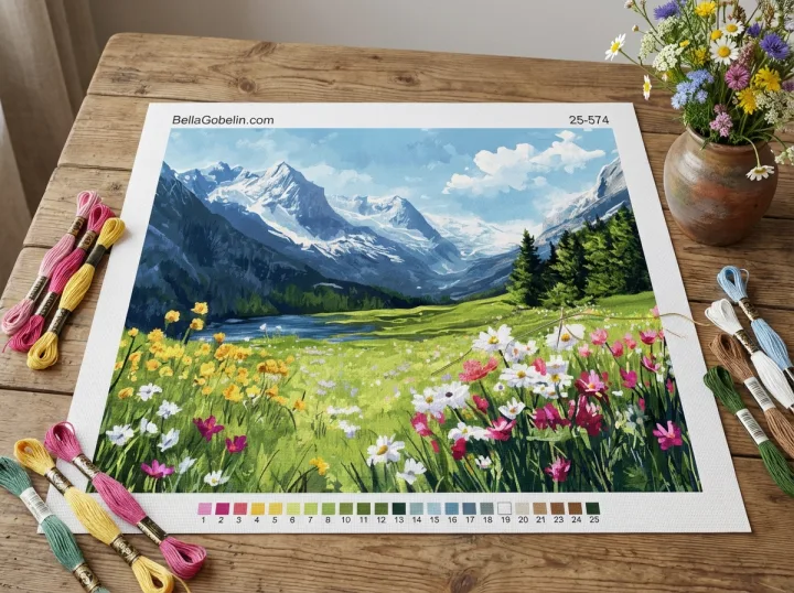 Frühling Landschaft in den Bergen