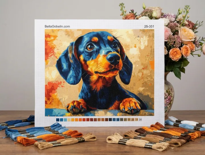 Dackel Porträt, Dackel Hund – 25-351