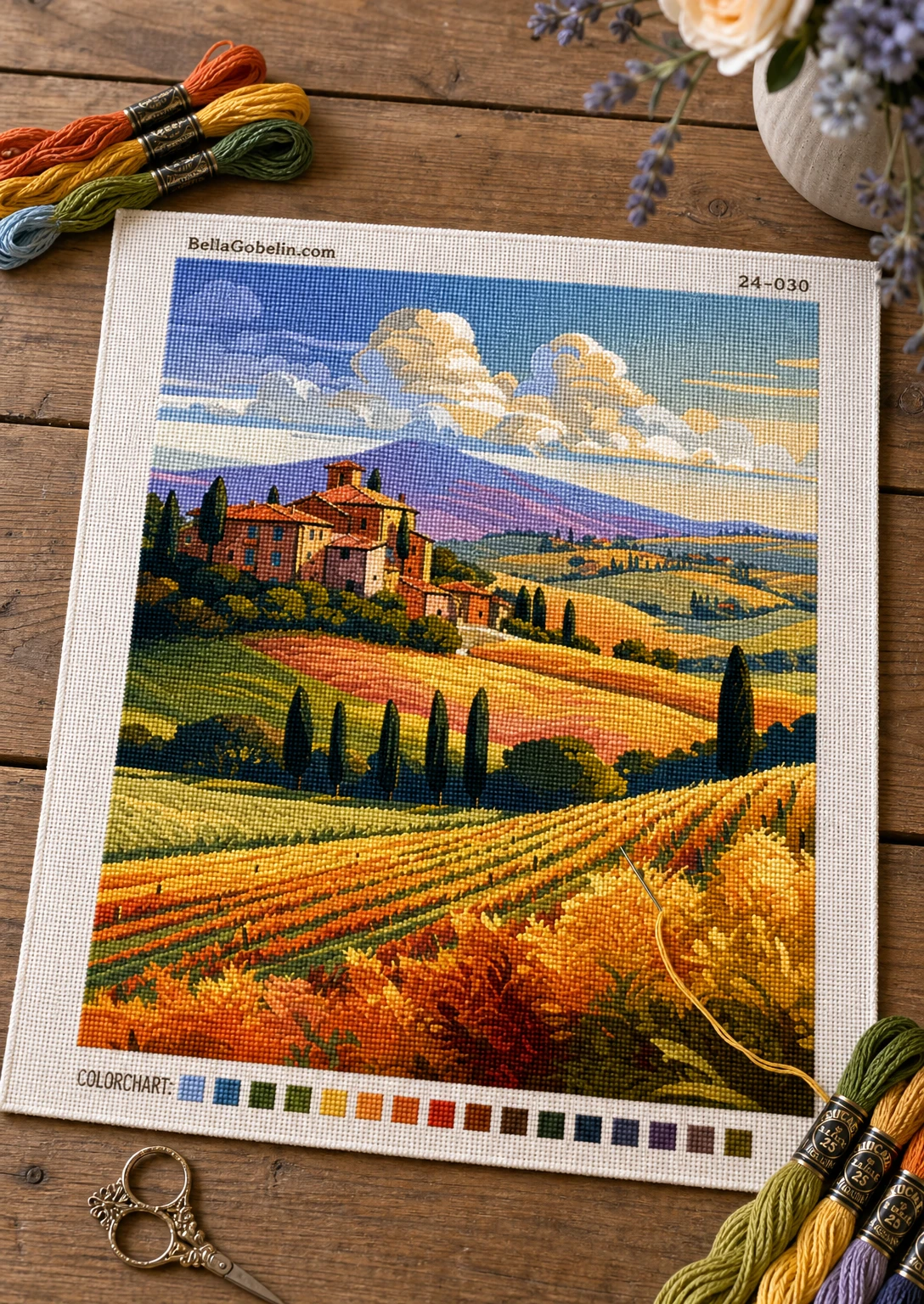 Illustration: Provence-Landschaft
