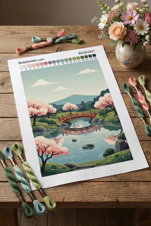 Japanische Gartenbrücke