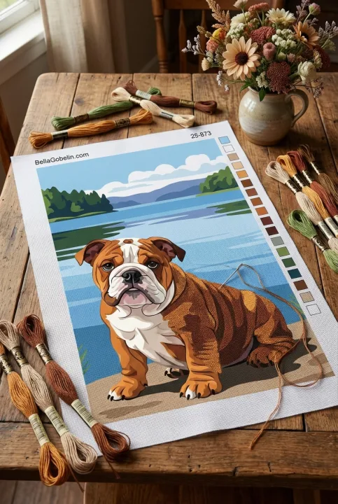 Englischer Bulldog, Porträt – 25-873
