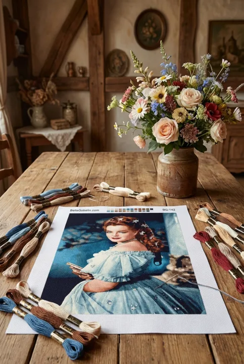 Sissi (Romy Schneider) – Gobelin-Stickerei