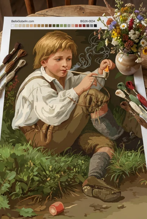 Ferdinand Schlesinger - Jungen-Replik mit Streichhölzern