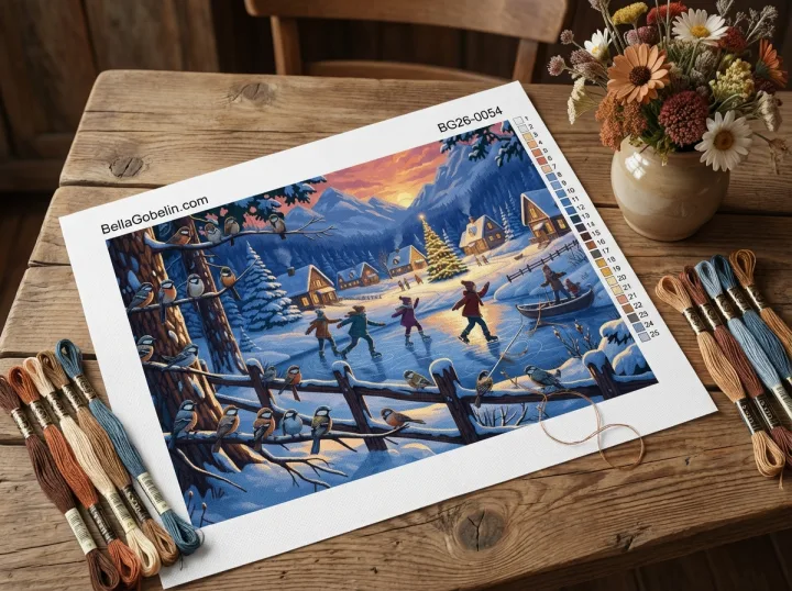 Winterskating mit Vögeln