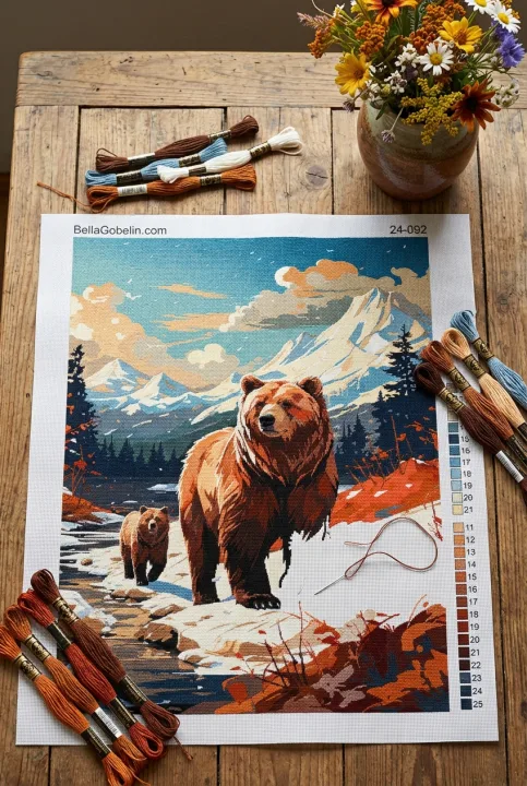 Bären in der Winterlandschaft
