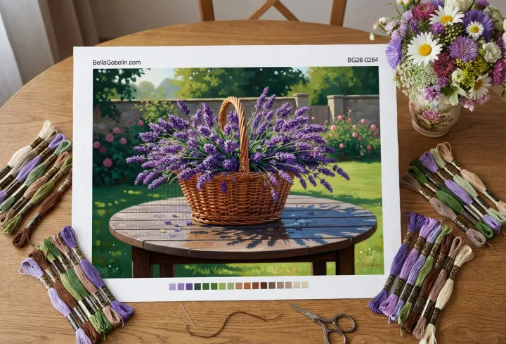 Lavendel im Korb im Garten – BG26-0264