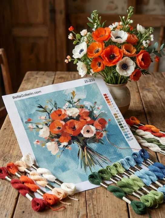 Blumenstrauß Gemälde – 25-233
