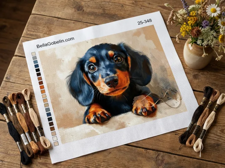 Dackel Porträt, Dackel Hund – 25-348