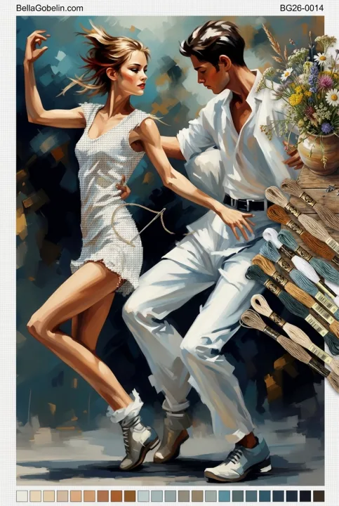 Lebendiges Bild eines tanzenden Paares bei der Hochzeit – BG26-0014