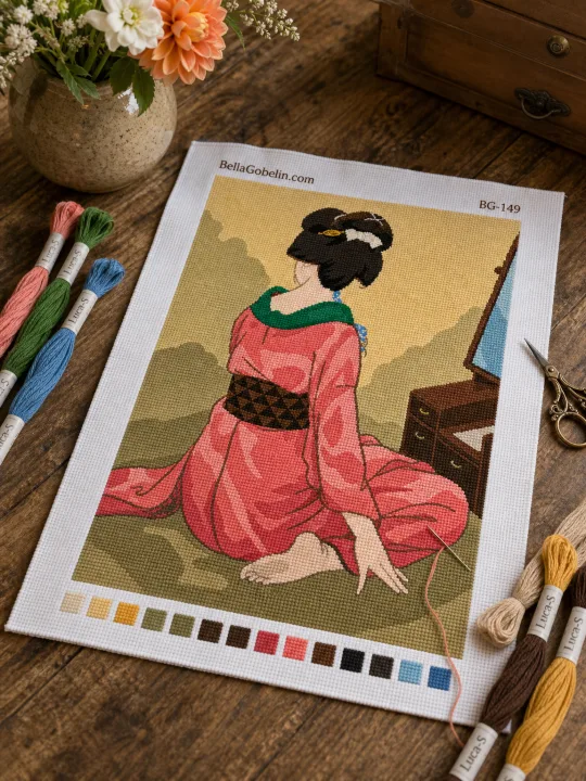 Gésa im rosa Kimono