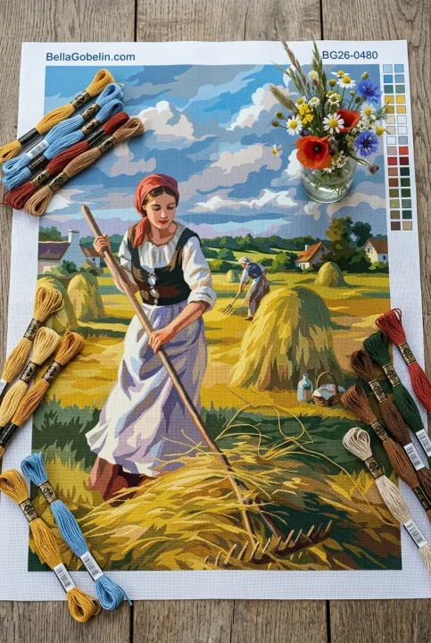 Erntemädchen auf dem Feld