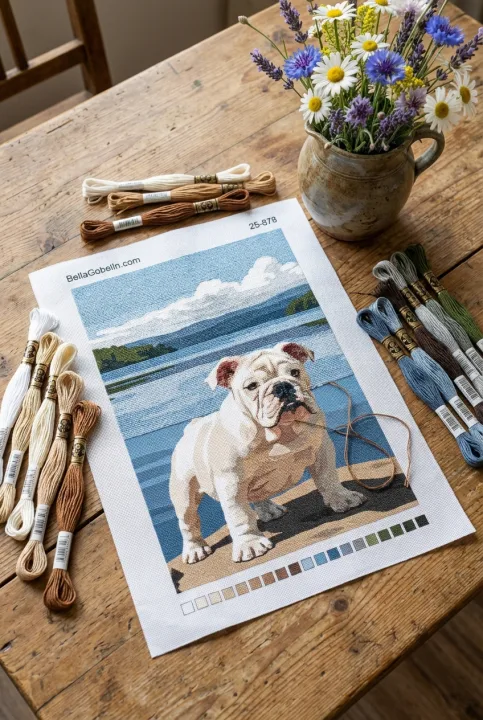 Englischer Bulldog, Porträt – 25-878
