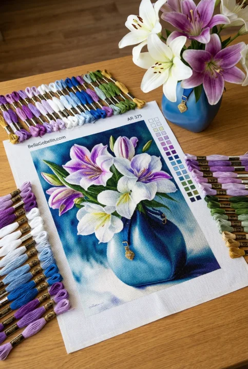 Lilien im Vase