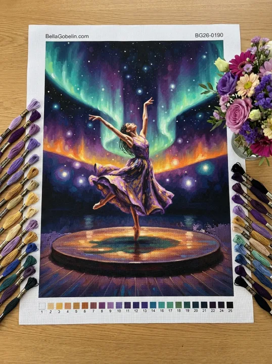 Ballerina unter der Aurora