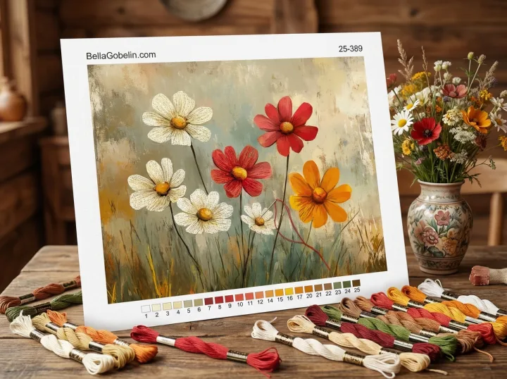 Sieben Fäden Blumen