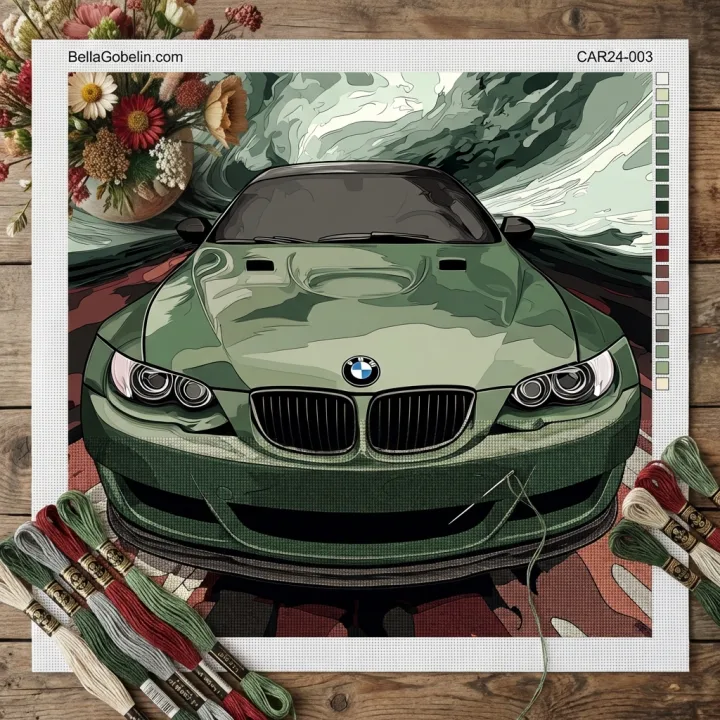 Auto-Porträt: der grüne BMW