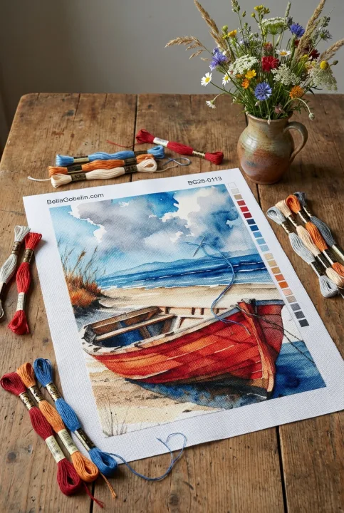 Ein Boot am Strand