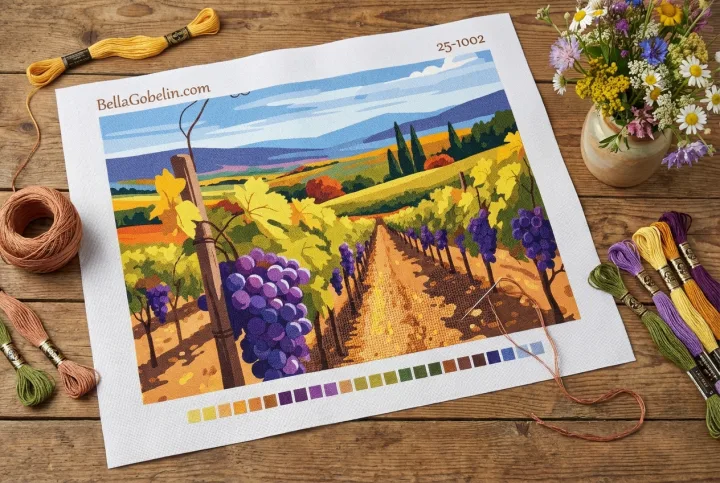 Landschaft vor der Weinlese