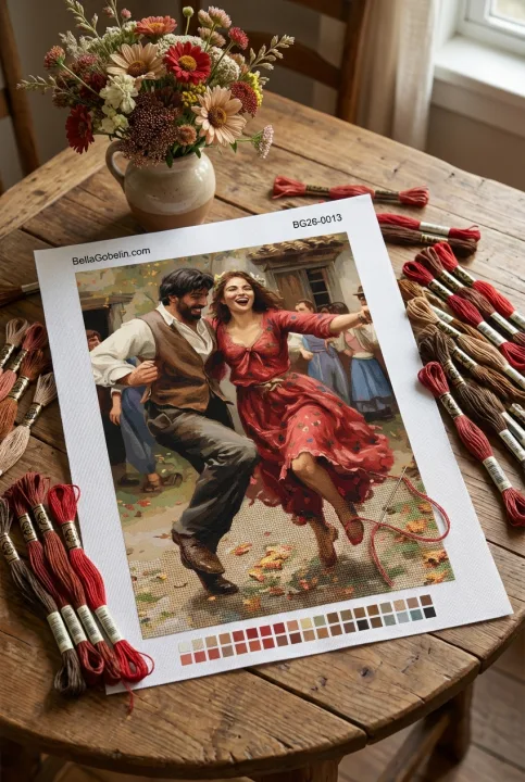 Lebendiges Bild eines tanzenden Paares bei der Hochzeit – BG26-0013