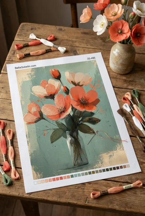 Blumen im Vase – 25-495